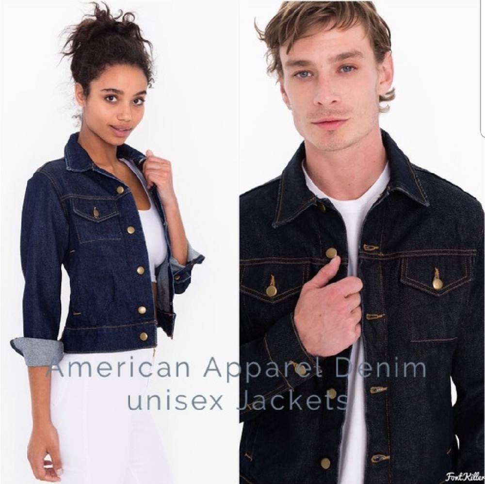 Unisex denim jacket -American Apparel